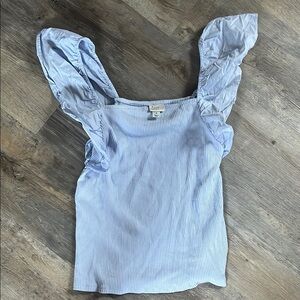 A New Day White Ruffled Sleeveless Blouse